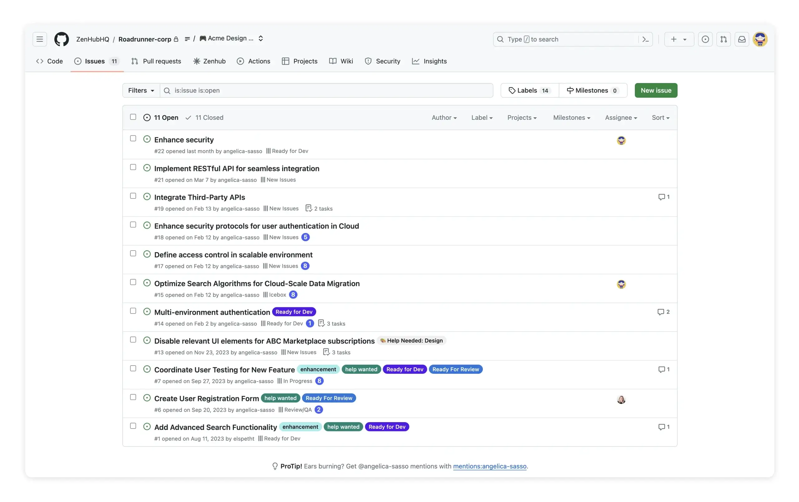 GitHub project management