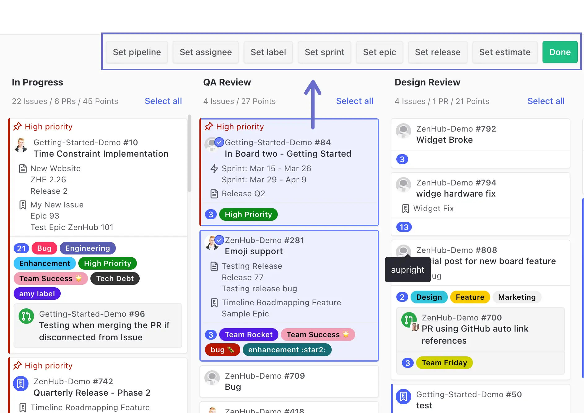 select-menu-zenhub-board-2022