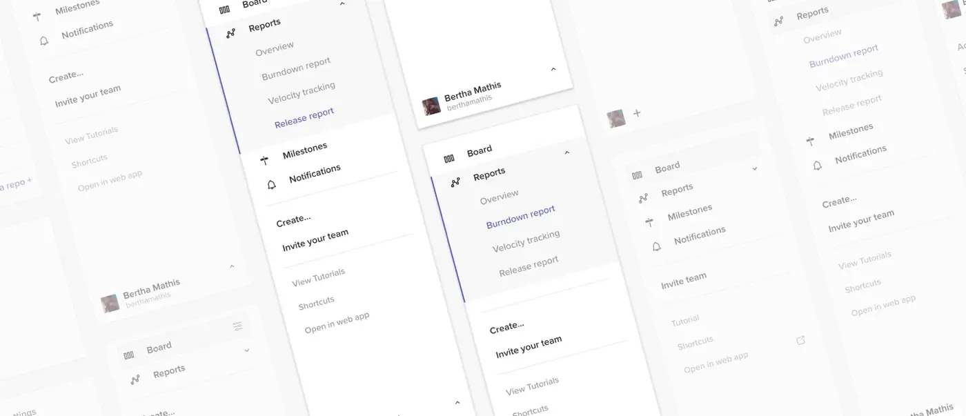 UI representations of ZenHub